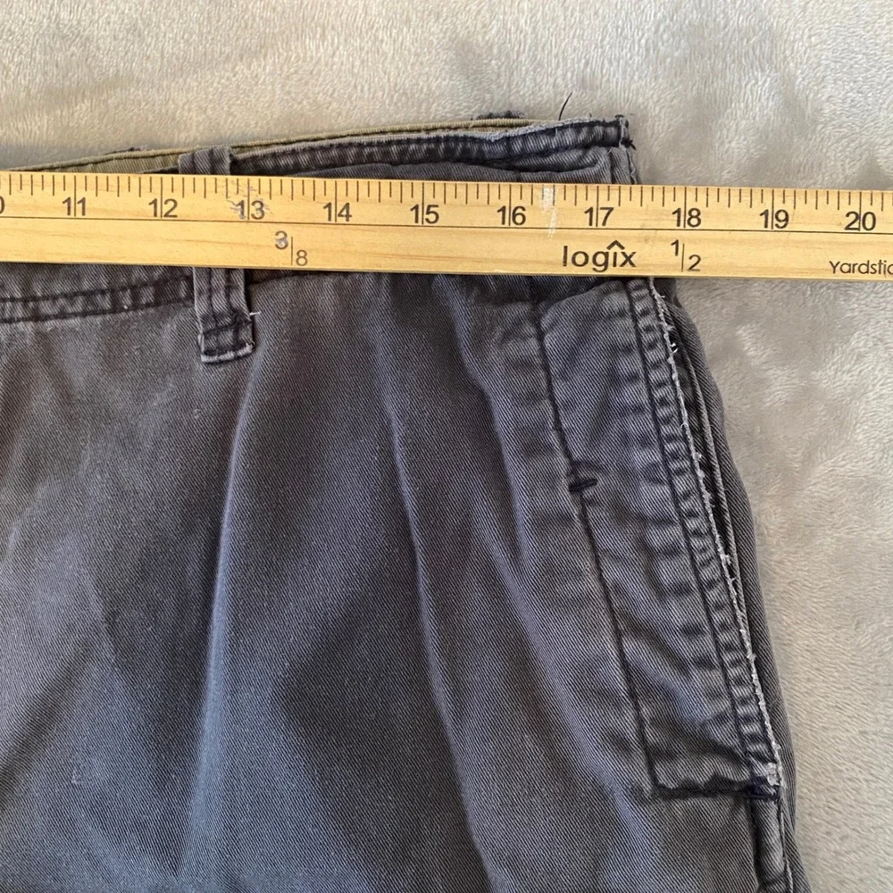 Old Navy Cargo Shorts Sz‎ 34 Gray Cotton Relaxed Fit Y2K Skater Grunge Utility